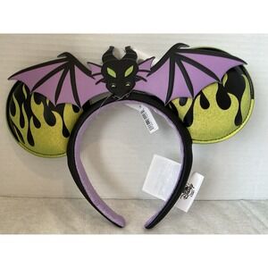 NEW 2024 Disney Parks Maleficent Dragon Minnie Ear Headband Sleeping Beauty NWT